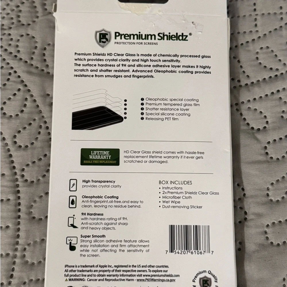 HD Clear Glass Screen Protector for iPhone XR/11